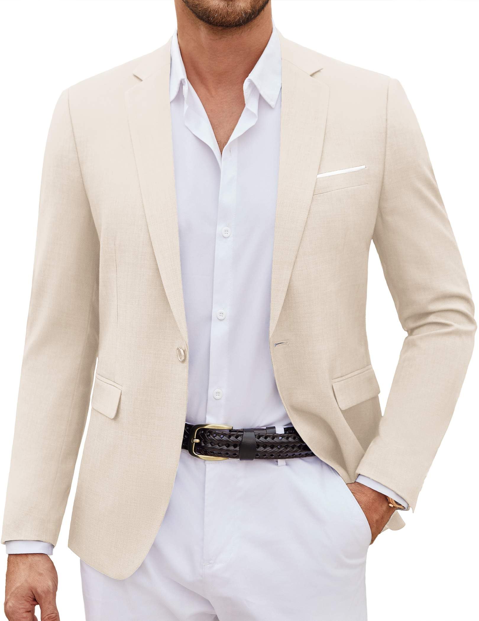 COOFANDY Chaqueta casual para hombre, chaqueta deportiva con un botón, chaquetas