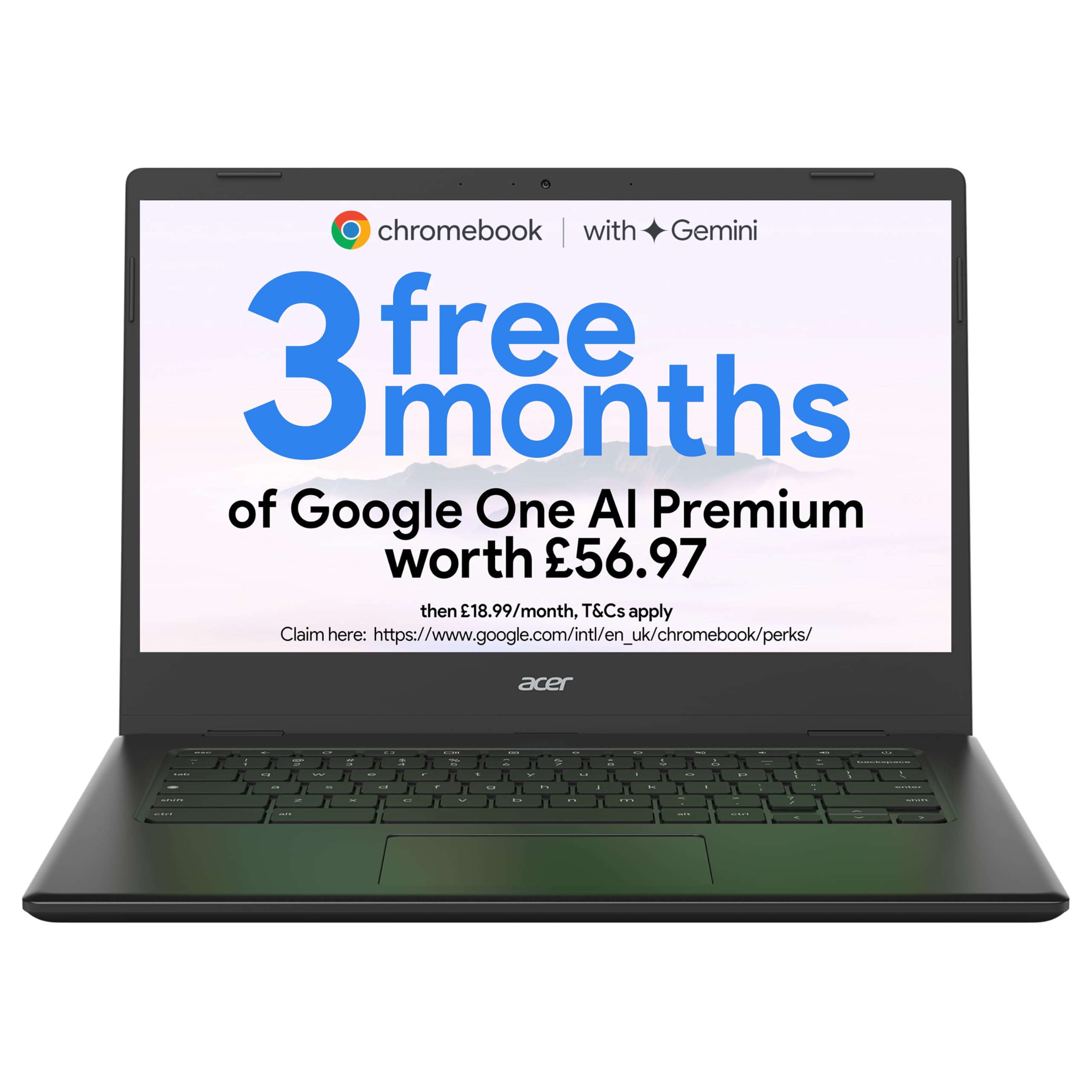 Acer Chromebook 314 CBOA314-1H Laptop - Intel Celeron N4500, 4GB, 64GB eMMC, Int