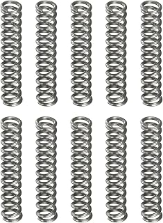 uxcell 10Pcs Compression Spring, 3mm OD, 0.5mm Wire Size, 15mm Free Length, Spring Steel Construction Extended Mechanical Compression Springs for Shop and Home Repairs, Silver Tone