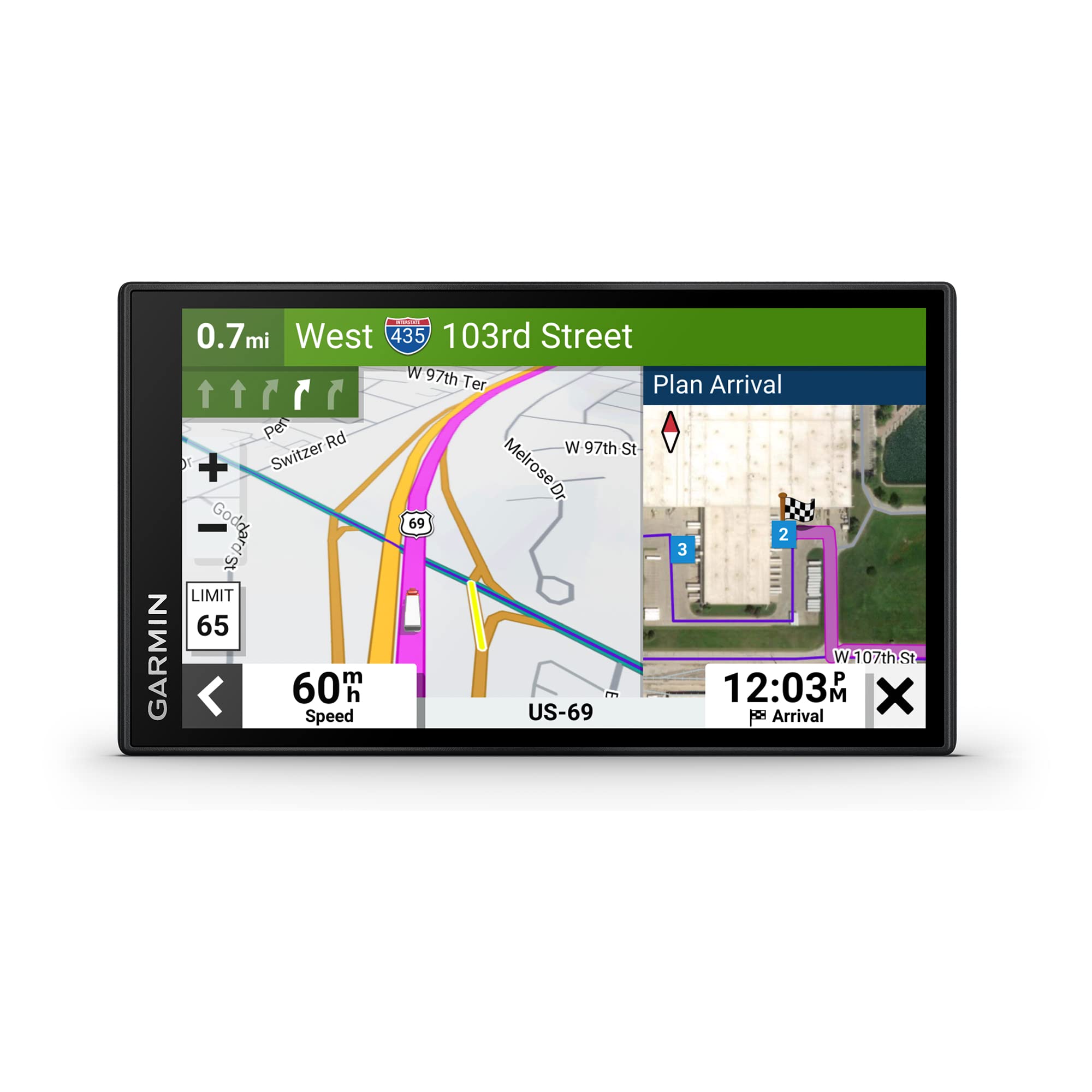 Garmin dezl OTR610, Large, Easy-to-Read 6" GPS Truck Navigator, Custom Truck Rou