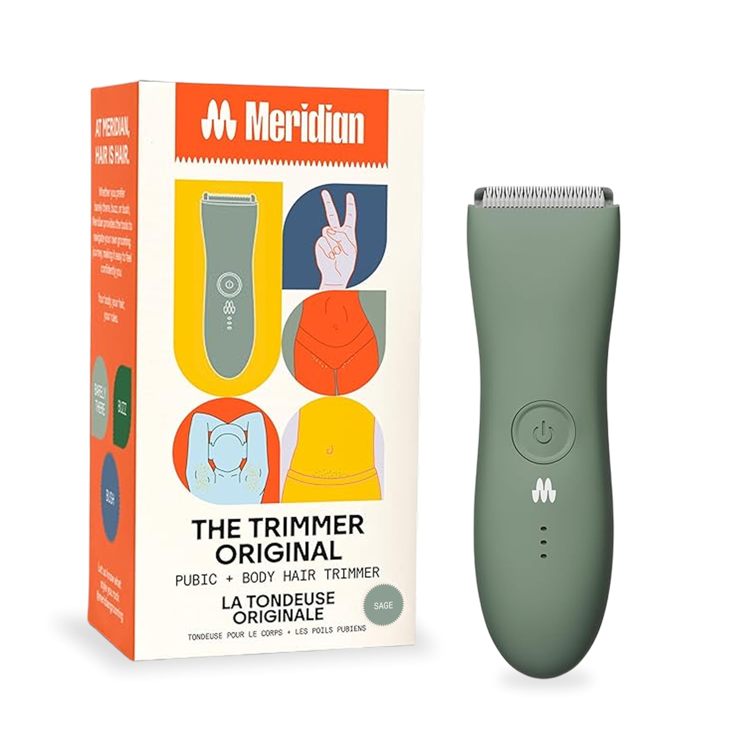 MERIDIAN The Trimmer Original | Body Hair Trimmer for Men & Women | Sage | Recha
