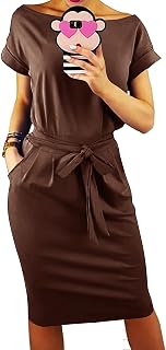 PRETTYGARDEN Women's 2020 Casual Long Sleeve Party Bodycon Sheath Belt Dress with Pockets US Size: