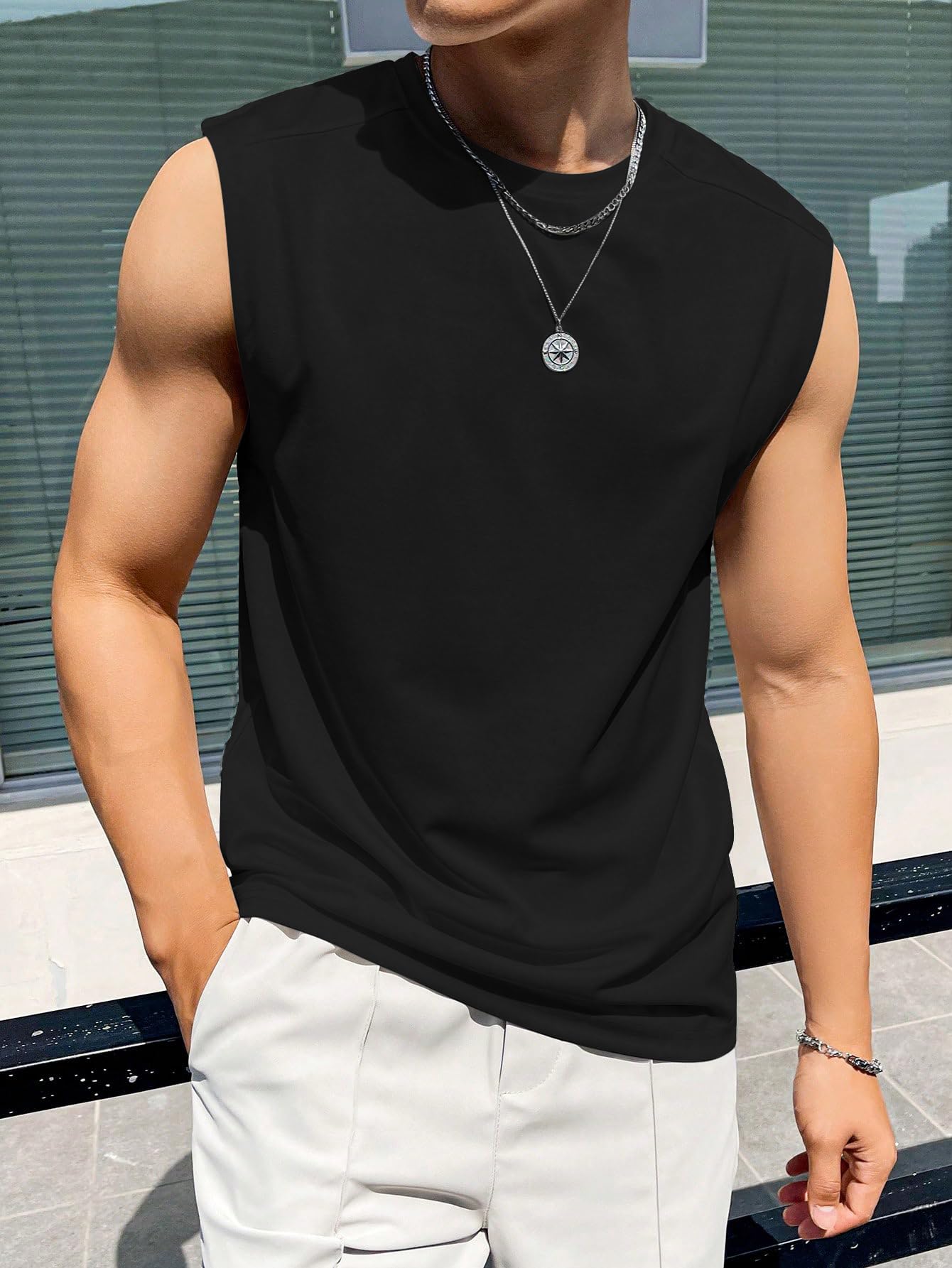 Mens Quick Dry Sleeveless Tank Top Gym Fitness Running Cycling Casual Workout