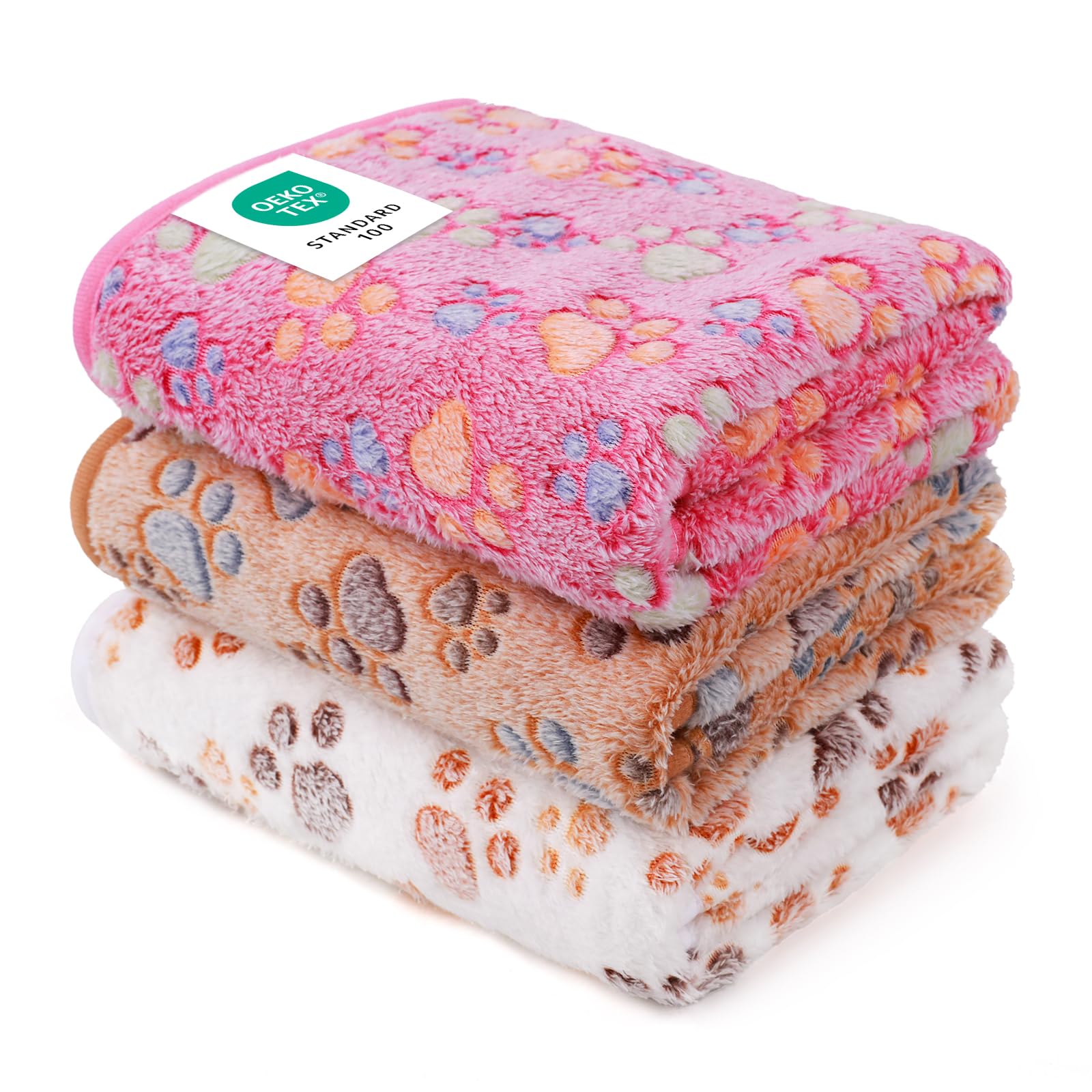 Luciphia Dog Blanket 3 Pack, Soft Cozy Fleece Throw for Puppy Cat,23"x16" | Fuzz
