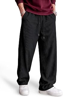 COOFANDY Pantalones de pana para hombre, pantalones deportivos casuales