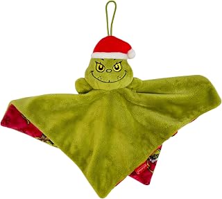 Infantino The Grinch Soft Lovey, Plush Security Blanket & Tether | Double-Sided Plush. Tether Loop Attaches to Strollers & Car Seats. Holiday Comfort Toy
