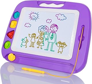 SGILE Magnetic Drawing Board Kids, Toddler Travel Toy Pad, Standard 25x18cm
