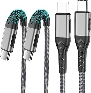 Durcord 2Pack 10ft USB C Charger Cable - 100W Fast Charging for Android/Phone/Pad, Type C to Type C Compatible with iPhone 18/17/16/15 Pro Plus Max