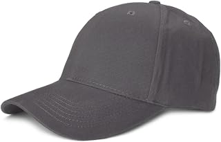 styleBREAKER 04023018 Unisex Baseball Cap with Brushed Surface, 6 Panel Cap, Solid Colour, Adjustable Velcro Closure
