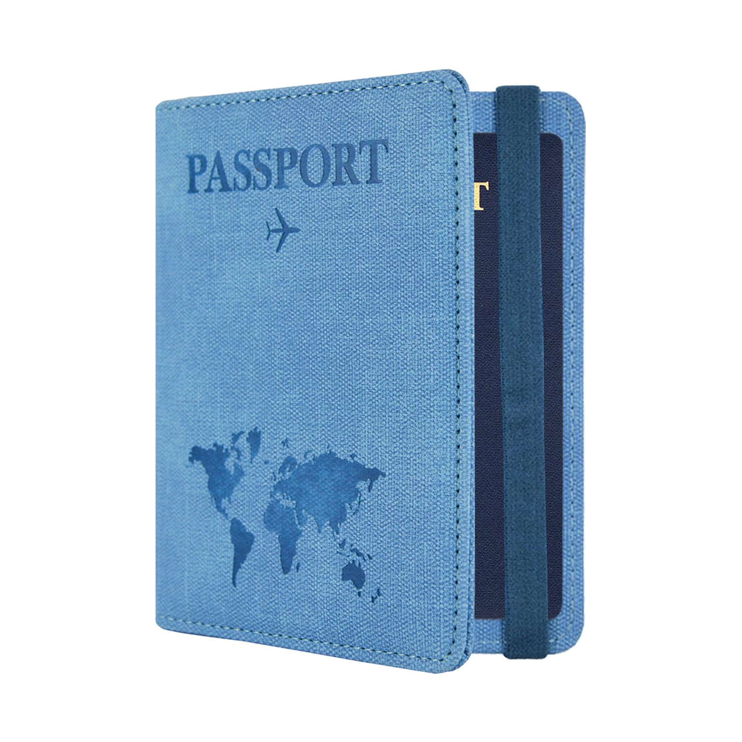 Passport Holder Travel Wallet with RFID Blocking Premium PU Leather Cover Passpo