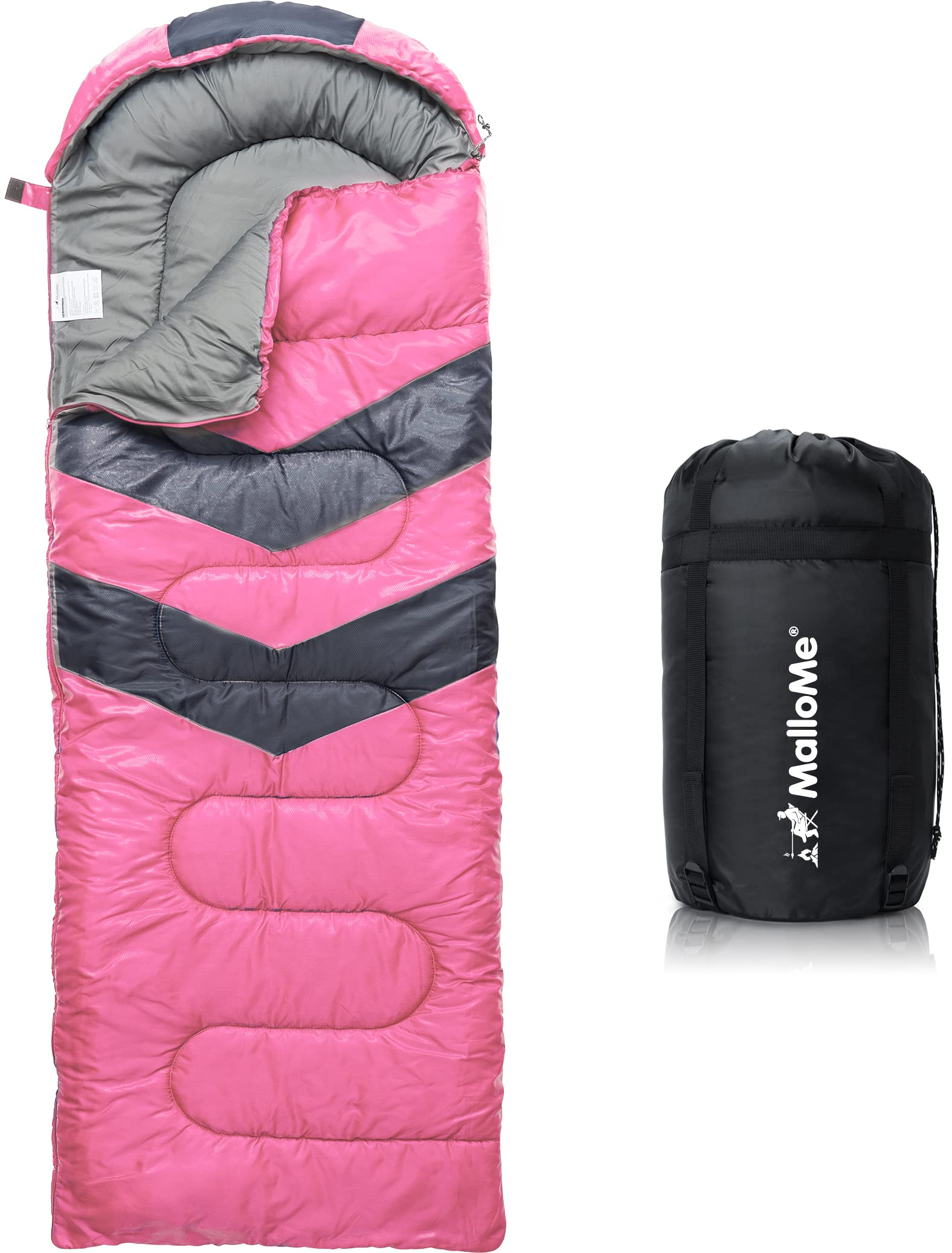 MalloMe Sleeping Bags for Adults & Kids Sleeping Bag 3-4 Season - Ultralight Bac