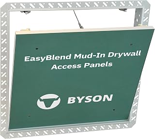 Byson Drywall Access Panel 24x24 Inches – Wall Access Door with Mud-in Flange, Heavy Duty Steel Frame, 5/8” Gypsum Inlay, Hidden Hinged Push Lock
