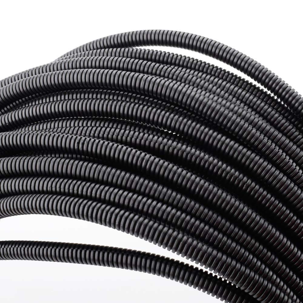 ZhiYo 100 FT 1/4" Wire Loom Split Tubing Auto Wire Conduit | Flexible Cover