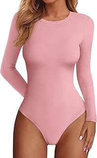 PRETTYGARDEN Body da donna 2026 Primavera Camicie a maniche lunghe aderenti a coste di base a strati Top autunno moda inverno vestiti