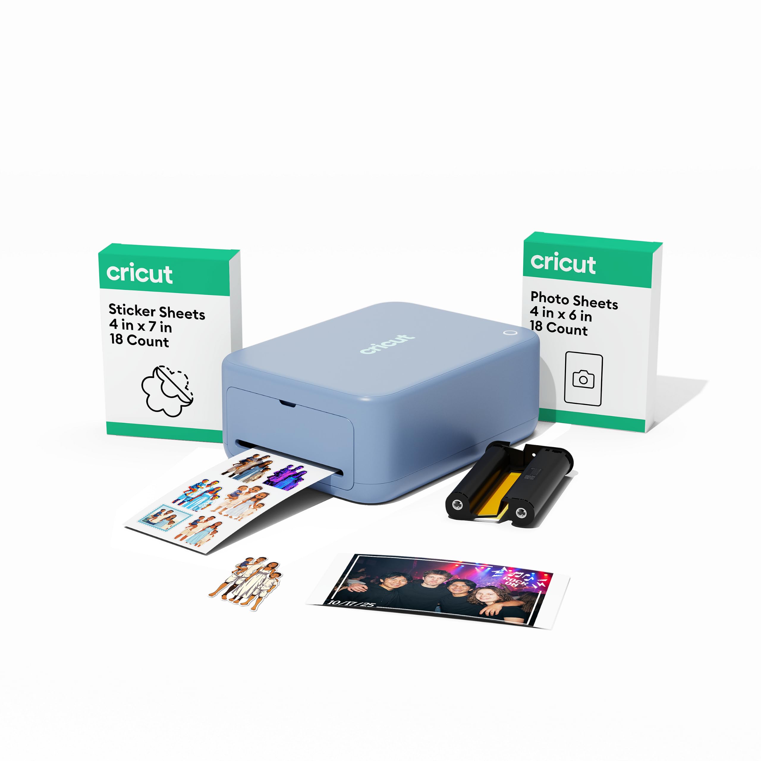 Cricut StickerPix Print + Cut™ Essential Bundle, Powder Blue | All-in-One Photo 