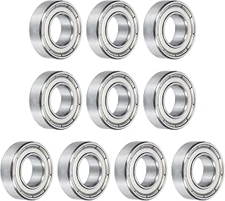 sourcing map 10pcs 688ZZ Bearing 8x16x5mm, Chrome Steel Double Shielded Miniature Bearing, Lubricated Deep Groove Ball Bearings, P6 (ABEC 3)