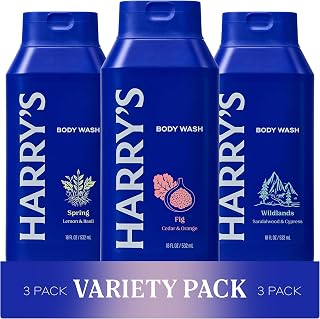 Harry's Body Wash for Men Variety Pack - 3 x 532ml Signature Scents | Viral on TikTok - Sulphate, Paraben & Dye Free - Perfect for Sensitive Skin