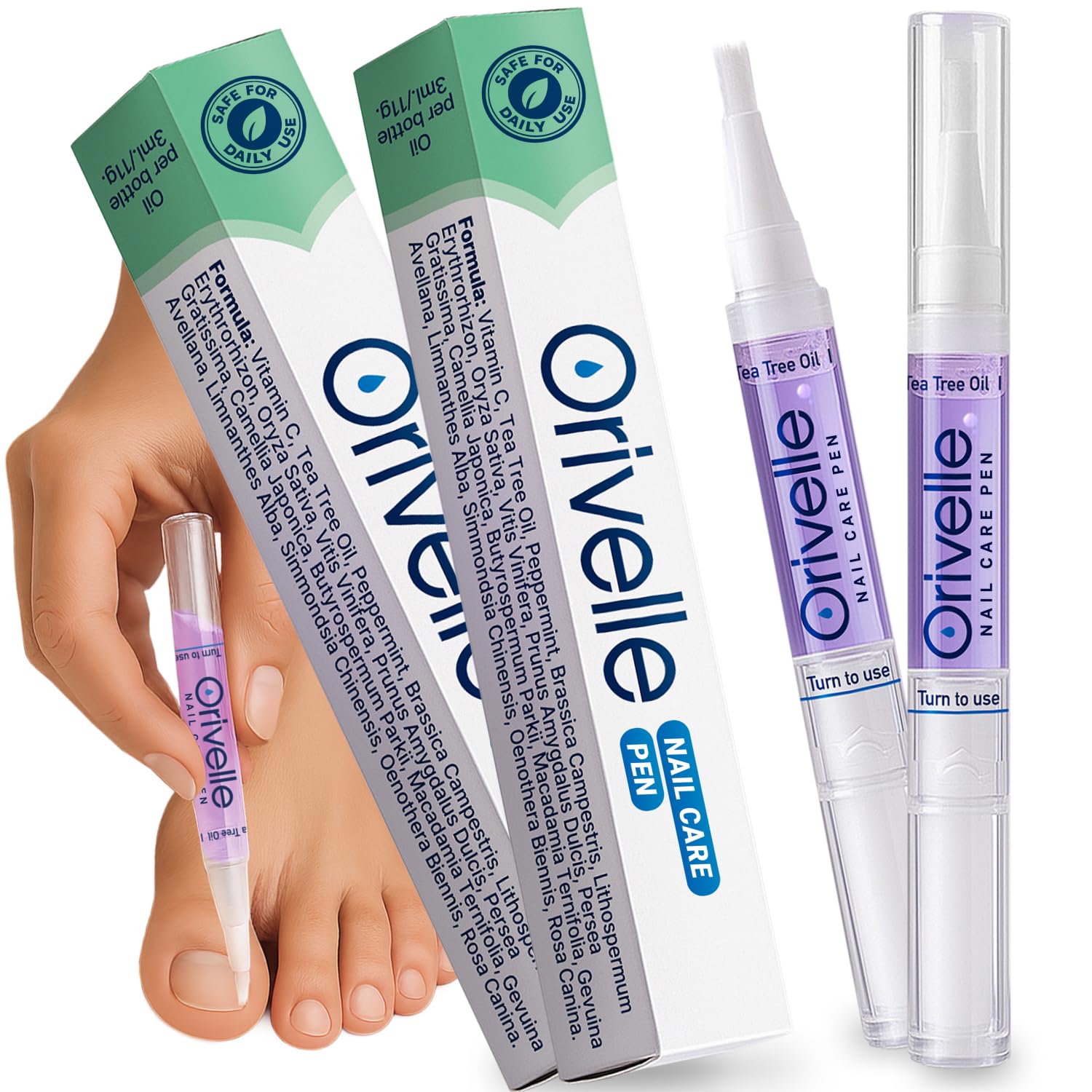 Orivelle Nail Care Pen – Cosmetic Care for Nails & Cuticles | Clean, Well-Groome