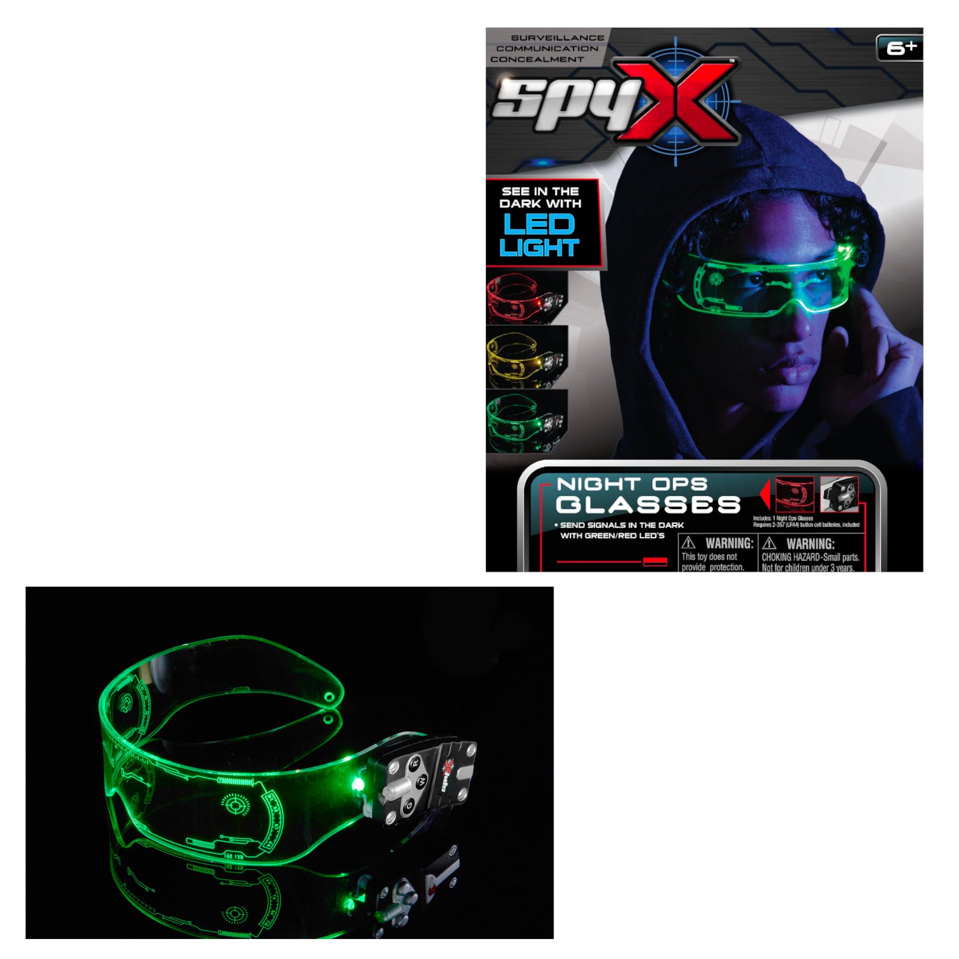 SpyX Night Ops Glasses - Hi-Tech Spy Toy Gadget for Spy Kids Night Mission. Dual