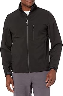 Amazon Essentials Men's strong waterproof softshell jacket