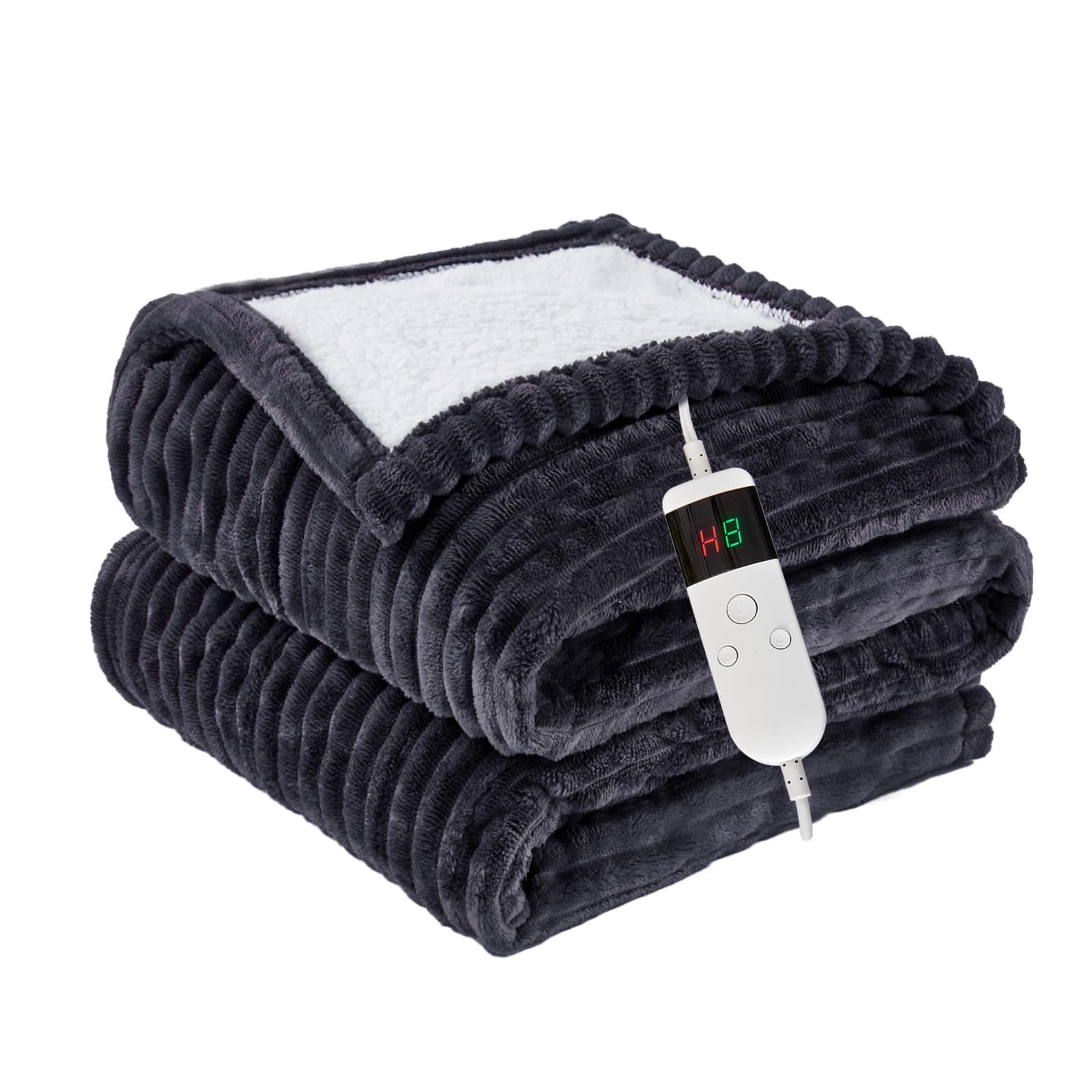 Heated Blanket Electric Throw, Soft Flannel Heating Blanket with 8 Hours Auto Of