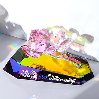 Arikyrist 65th Anniversary Wedding Gifts Crystal Figurine Marriage 65 Years