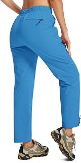 MoFiz Womens Hiking Cargo Pants Waterproof Lightweight with Zipper Pockets
