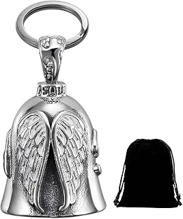 HEYOMI Guardian Bell Original Motorcycle Bell, Motorcyclist Tinker, Lucky Motorcycle Keyring, Guardian Angel with Hanging Ring for Electric Cars, Bicycles etc.