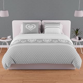Soleil d'Ocre, Cotton Duvet Cover Set 240 x 220 cm Passion Grey