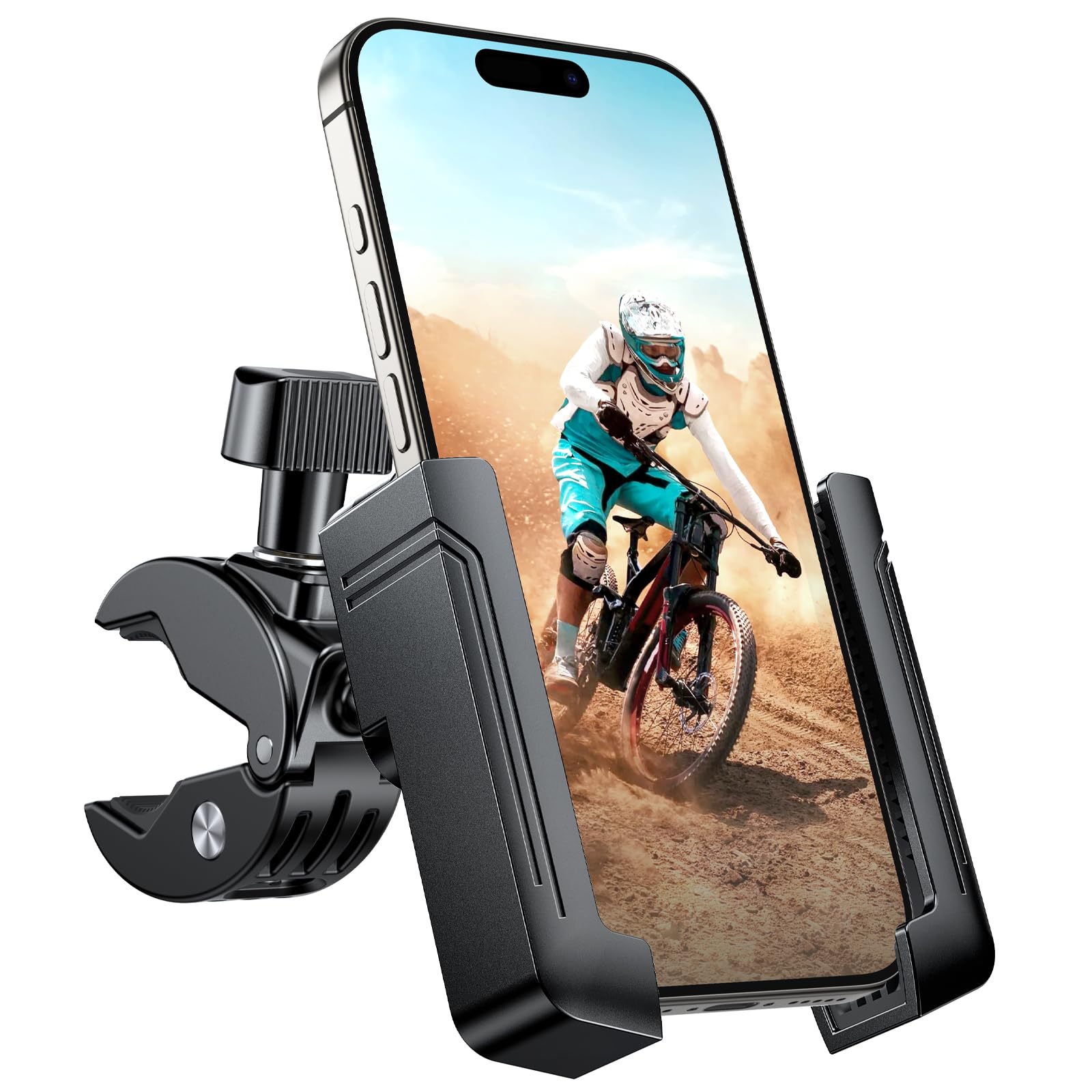 Miracase Bike Motorcycle Phone Holder, [1s Quick Lock] Bicycle Phone Mount Handl
