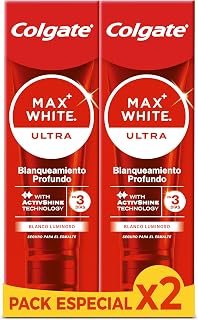 Colgate Max White Ultra Active Foam Toothpaste 2x75ml