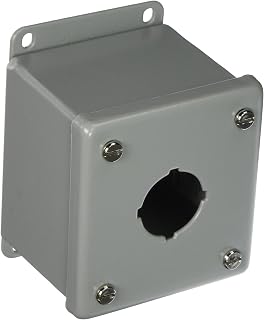 Hoffman E1PB Enclosure for 1 30.5 mm Pushbutton, Steel, Gray