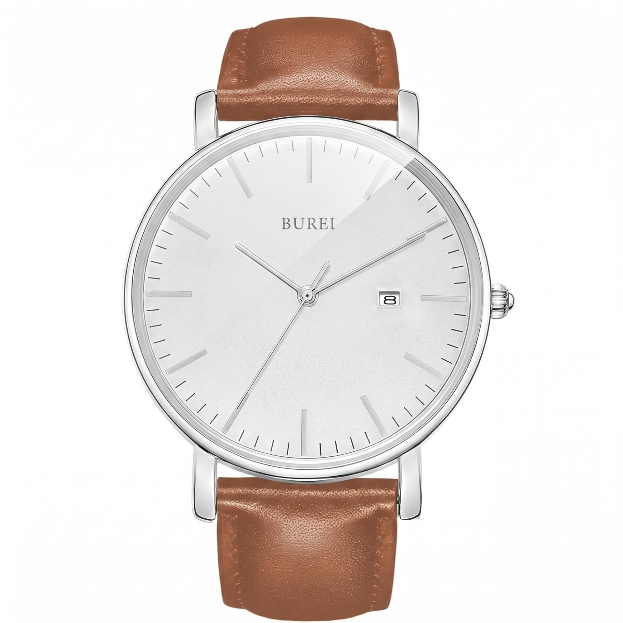 BUREI Men Watches Fashion Minimalist Analog Calendar Quartz Waterproof Watches f