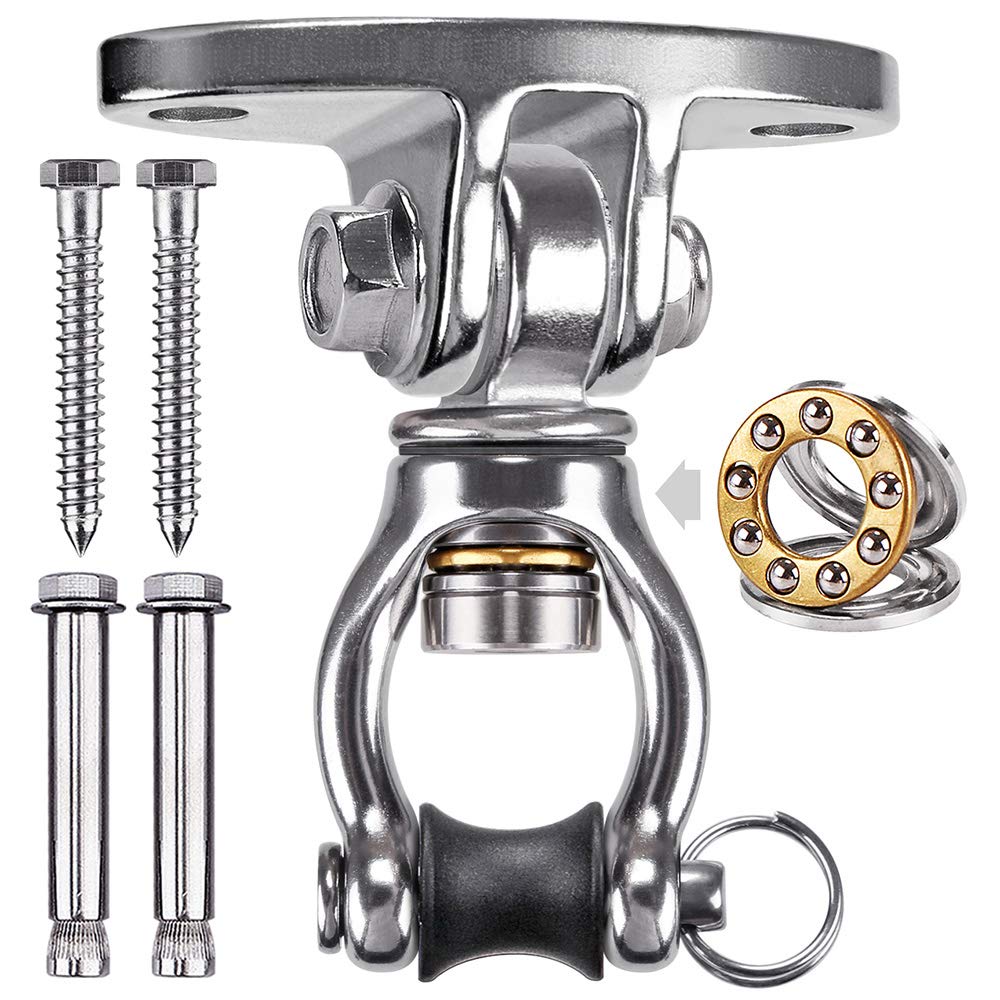 SELEWARE 360° Swivel Swing Hanger Stainless Steel 304 Heavy Duty Yoga Hanger wit