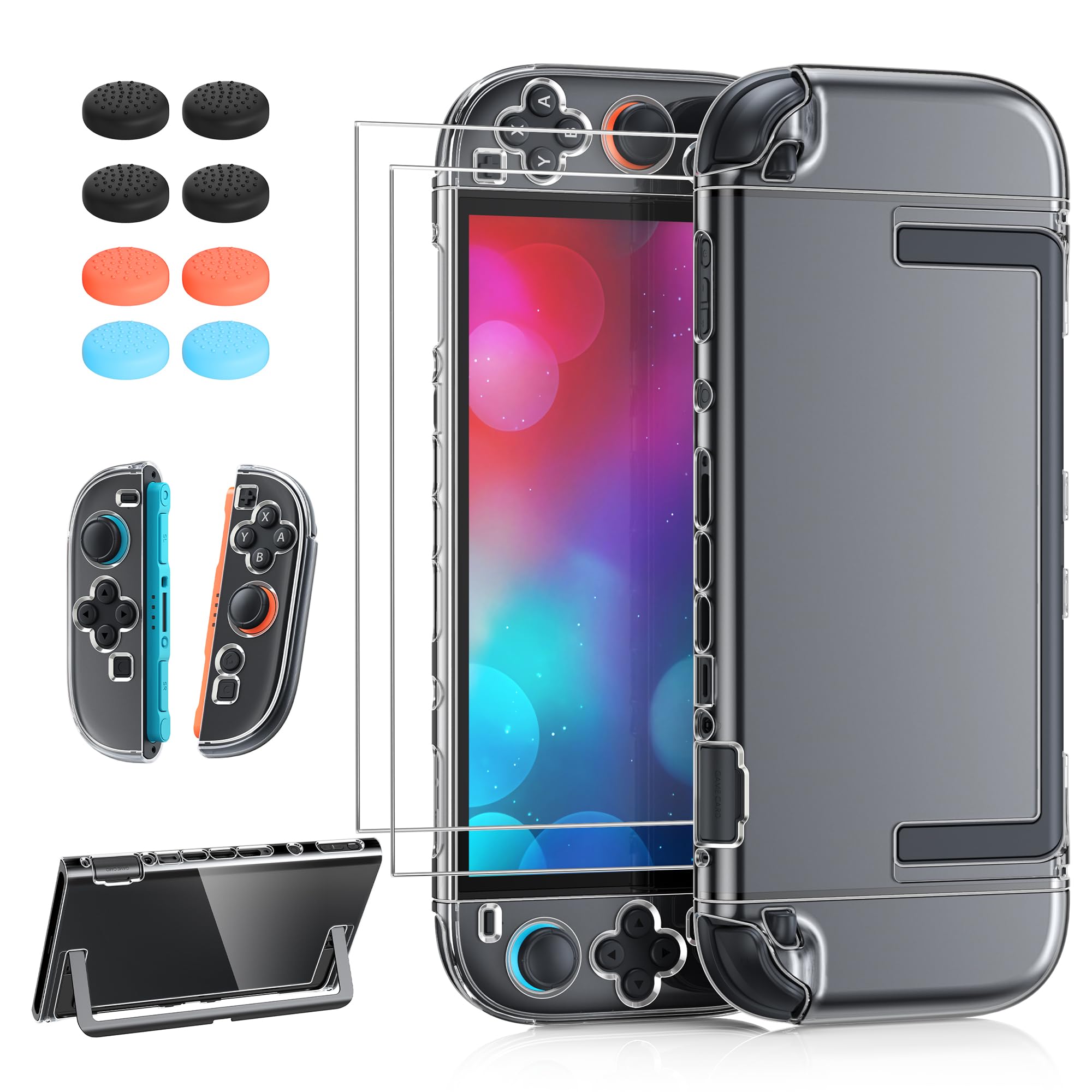 FYOUNG Upgrade Switch 2 Protective Case&Screen Protector Set,Dockable Cover | Ha