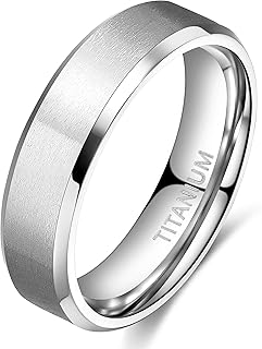 TIGRADE Titanium Rings 4MM 6MM 8MM 10MM Wedding Band in Comfort Fit Matte for Men Women
