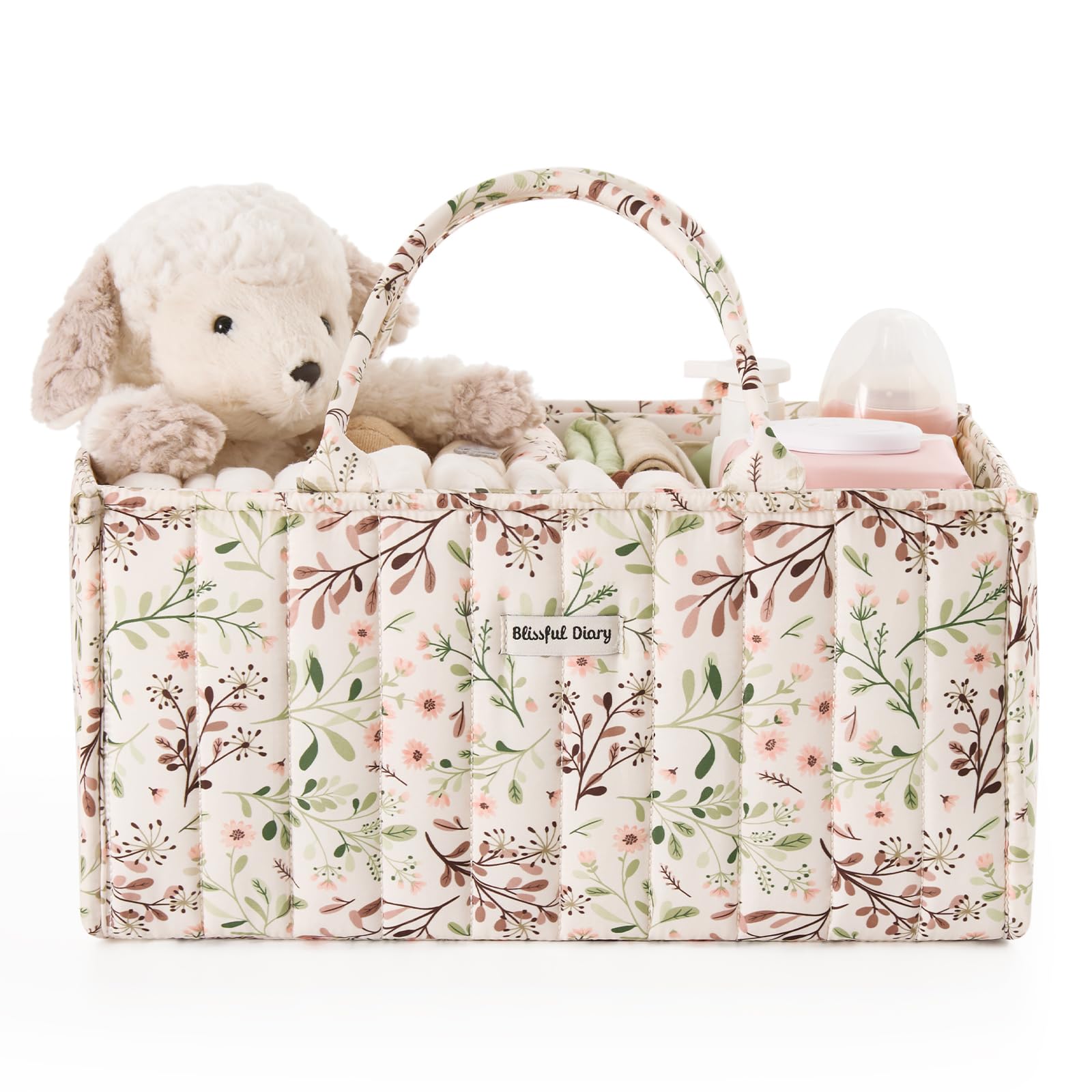 Blissful Diary Nappy Caddy Organiser, Baby Diaper Caddy for Nappy Station, Styli