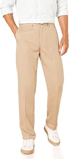 Amazon Essentials Men's Classic Fit Suit Pants with Elastic Waist and No Flats