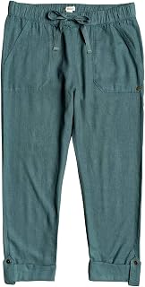Roxy - On The Seashore - Pantaloni Elasticizzati in Lino da Donna, Pantaloni Elasticizzati in Lino Donna