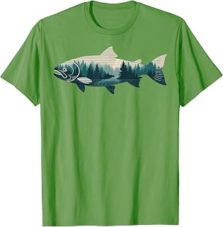 Fish Nature Forest Fishing Camping T-Shirt
