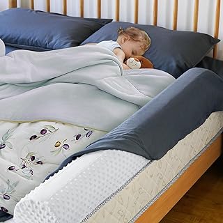 Aonvmdis Bed Bumpers for Toddlers Foam Bed Rail for Toddlers 1 Pack Bed Rails Bumper for Queen, King, Twin, Full-Size Bed with Non-Slip Machine Washable Cover