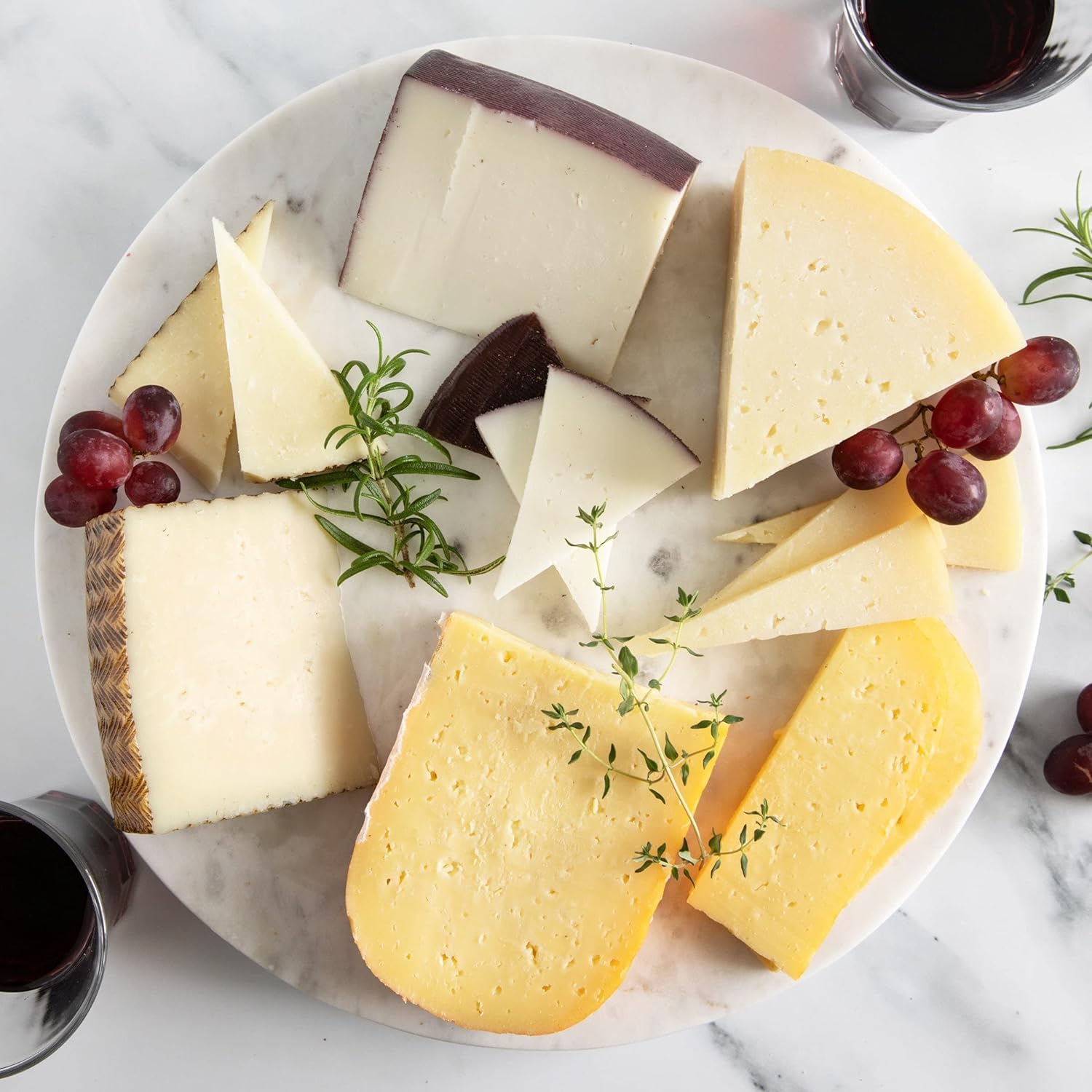 Spanish Cheese Assortment 2 lbs + FREE Iberico Ham & Loin by Fermin – Manchego, 
