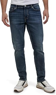 DKNY Bedford Slim Fit Jeans for Men - Tapered Leg Stretch Denim Pants, Classic 5-Pocket Styling | Mens Slim Fit Jeans
