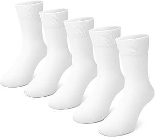 PUTUO Baby Socks for Girls: Soft Bamboo Viscose Socks – Breathable and Seamless Socks for Girls 2-14 Years 5 Pairs