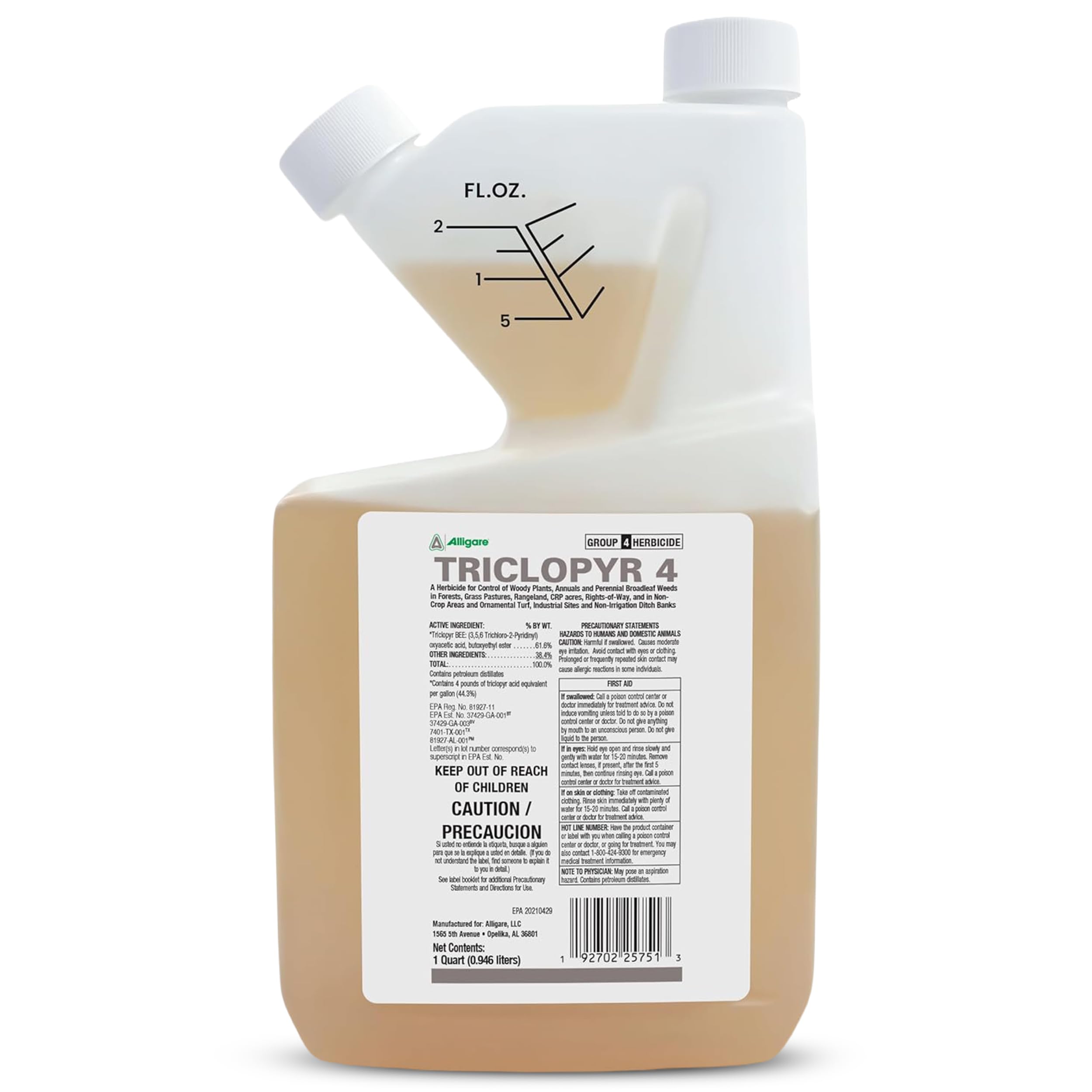 ALLIGARE - Triclopyr 4 Herbicide Selective Weed Killer for Woody Plants, Brush f