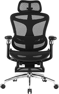 SIHOO Doro C300 Pro Ergonomic Office Chair with 6D Ultra Soft Armrests, Dynamic Lumbar Support, Seat Depth Adjustment, Home Adjustable Back Footrest(Black)