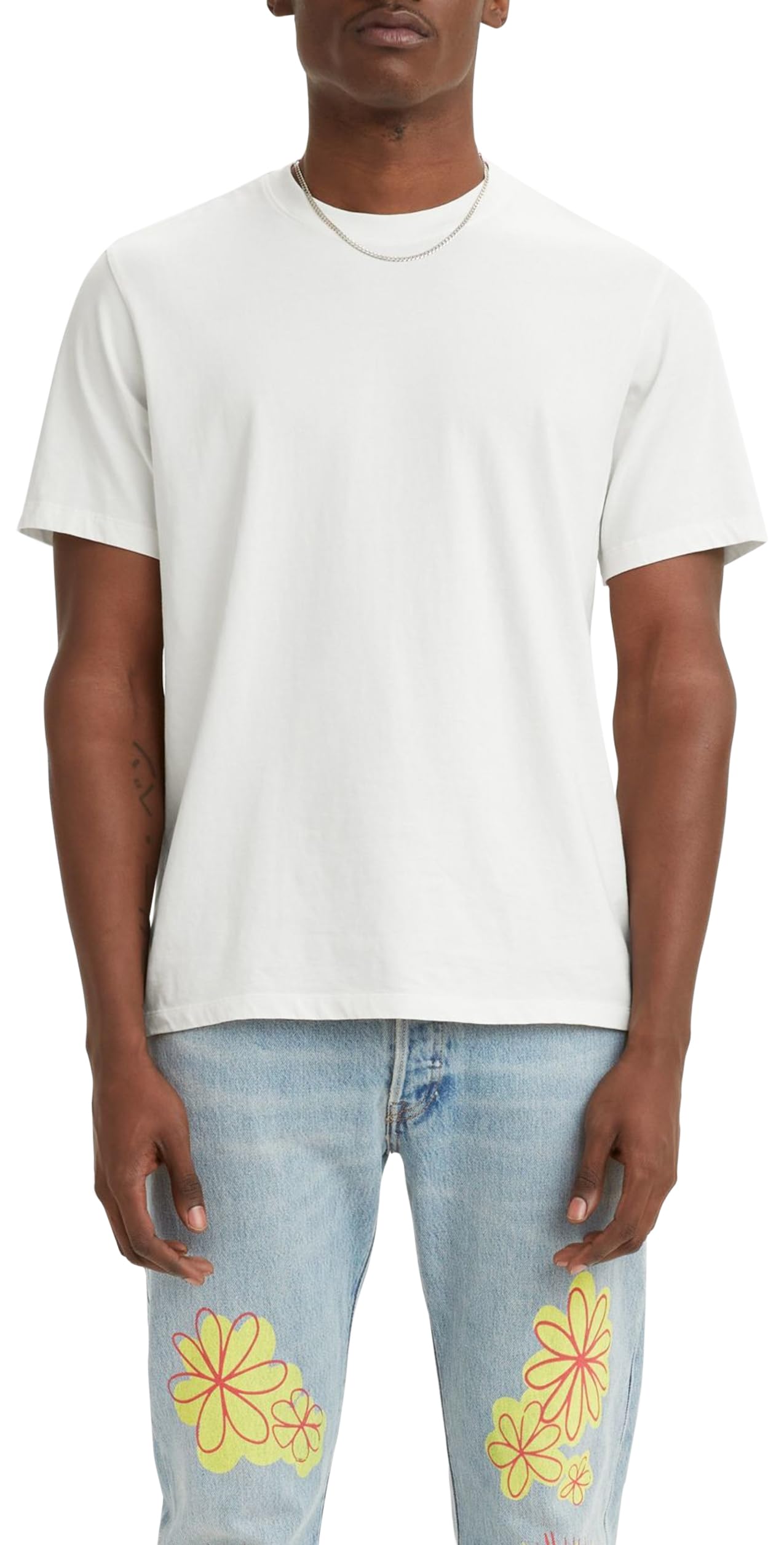 Levi's Graphic Crewneck Tee T-Shirt Men, Large Batwing Logo