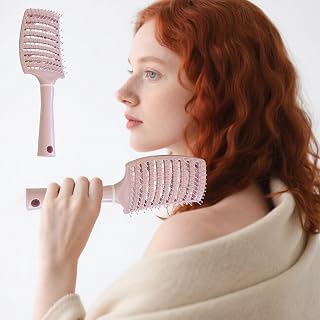 Ventilated Hair Brush for Drying with Blower, Lightweight Detangling and Scalp Massage Brush for Wet and Dry Hair