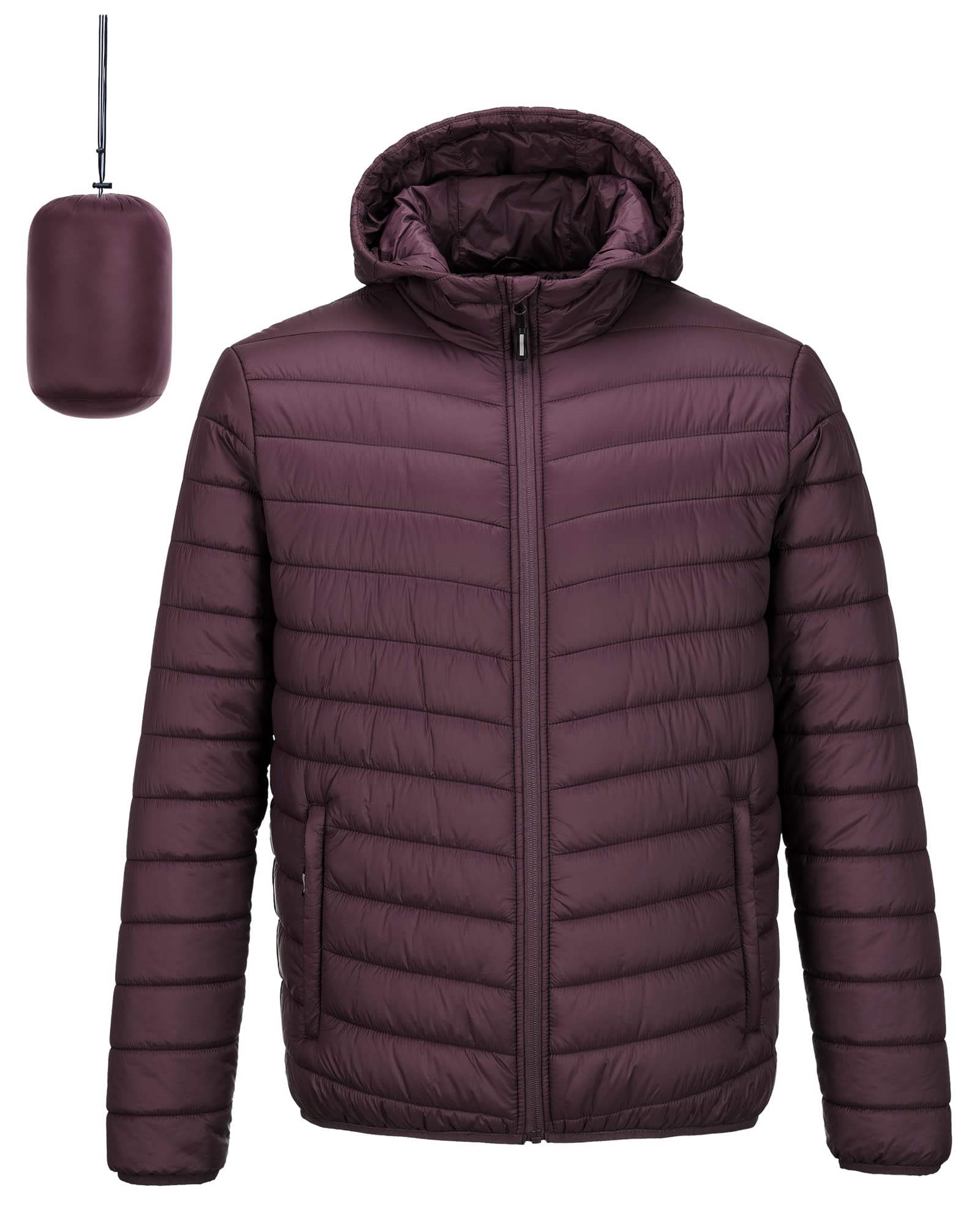 Outdoor Ventures Men's Winter Quilted Jacket Lightweight Packable Puffer Jacket 