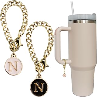 Stanley Cup Letter Charm 2pcs Initial Name ID Personalised Handle Charm for Stanley Tumbler